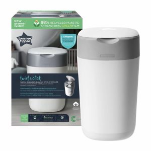Tommee Tippee Twist & Click Nappy Disposal Unit - Cotton White